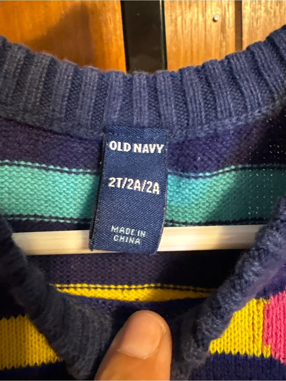 Old Navy Navy Striped Knit Dress with Pink Heart